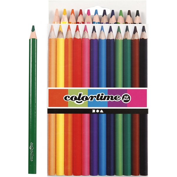 Colortime Buntstifte - gemischte Farben - JUMBO - 12 Stk Colortime Buntstifte - gemischte Farben - JUMBO - 12 Stk