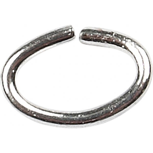 Ovale Ringe - versilbert - 50 Stk Ovale Ringe - versilbert - 50 Stk