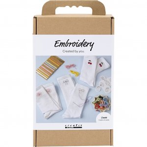 DIY-Stickset Socken Weiß 3 Paar DIY-Stickset Socken Weiß 3 Paar