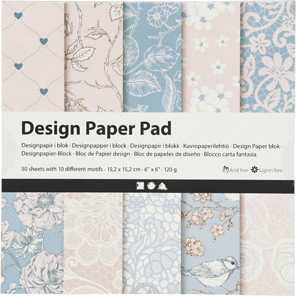 Designpapier - Rosa - 50 Blatt Designpapier - Rosa - 50 Blatt