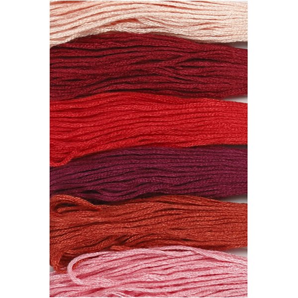 Harmony-Stickgarn - rote Harmonie - 6 Bündel Harmony-Stickgarn - rote Harmonie - 6 Bündel