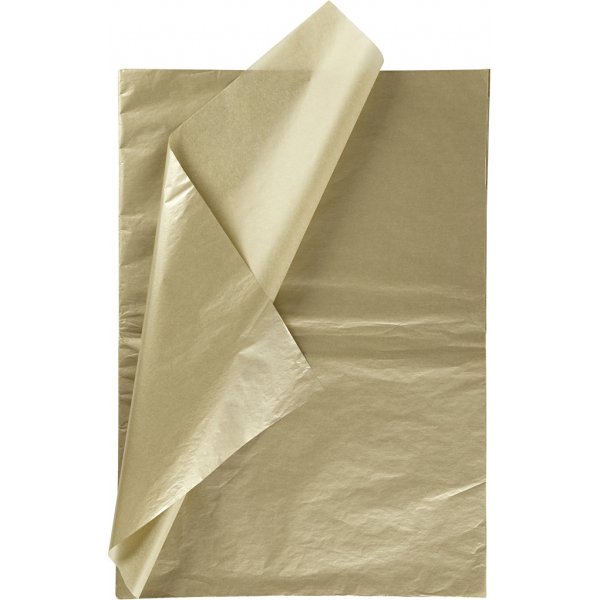Seidenpapier - Gold - 50 x 70 cm - 14 g - 6 Blatt Seidenpapier - Gold - 50 x 70 cm - 14 g - 6 Blatt