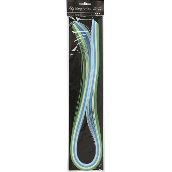 Quillingstreifen - Blau - Grün - Lindgrün - Türkis - 100 Stk Quillingstreifen - Blau - Grün - Lindgrün - Türkis - 100 Stk