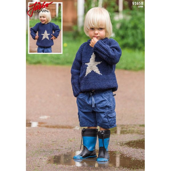 Strickanleitung - Kinderpullover mit Stern
