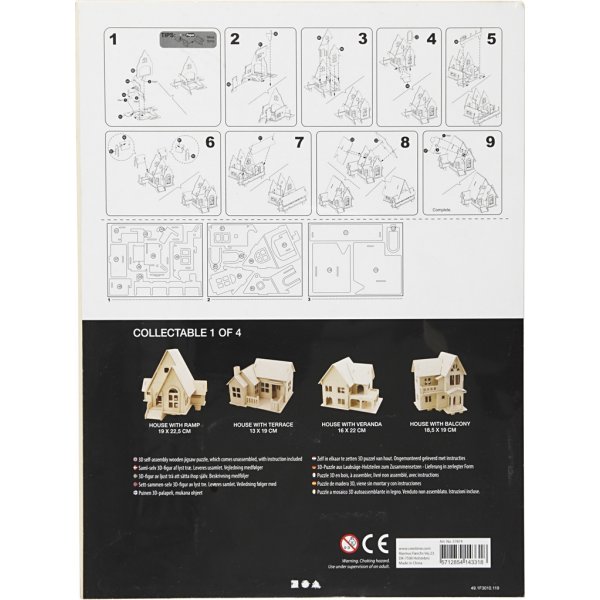 3D-Konstruktionsfigur - Haus mit Rampe 3D-Konstruktionsfigur - Haus mit Rampe