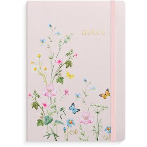 Notizbuch Deluxe A5, rosafarbenes Feld, liniert Notizbuch Deluxe A5, rosafarbenes Feld, liniert