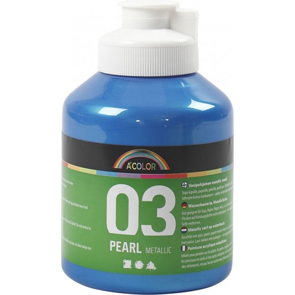Schulfarbe Acryl - Metallic - Blau - Metallic - 500 ml Schulfarbe Acryl - Metallic - Blau - Metallic - 500 ml