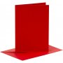 Karten und Umschlge - Rot - 11,5 x 16,5 cm - 6 Sets