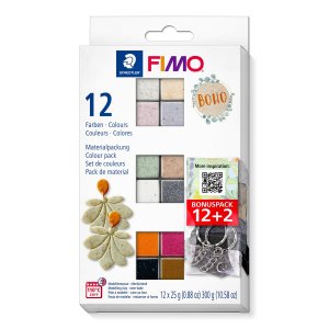 FIMO Effect Modelliermasse Boho-Farben Set - 12 x 25 g FIMO Effect Modelliermasse Boho-Farben Set - 12 x 25 g