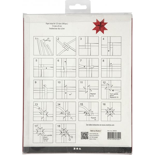 Sternstreifen - rot - Ø6,5 cm, 500 Streifen Sternstreifen - rot - Ø6,5 cm, 500 Streifen