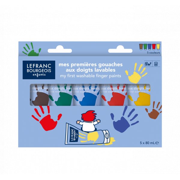 Fingerfarben-Set L&B-Klasse - 5x80 ml