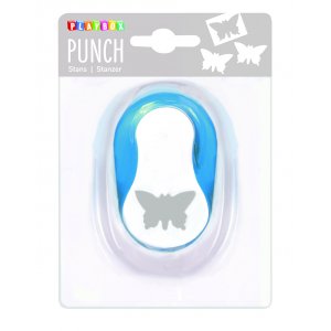 Stanzer Schmetterling 2,5 cm - Blau/Wei�