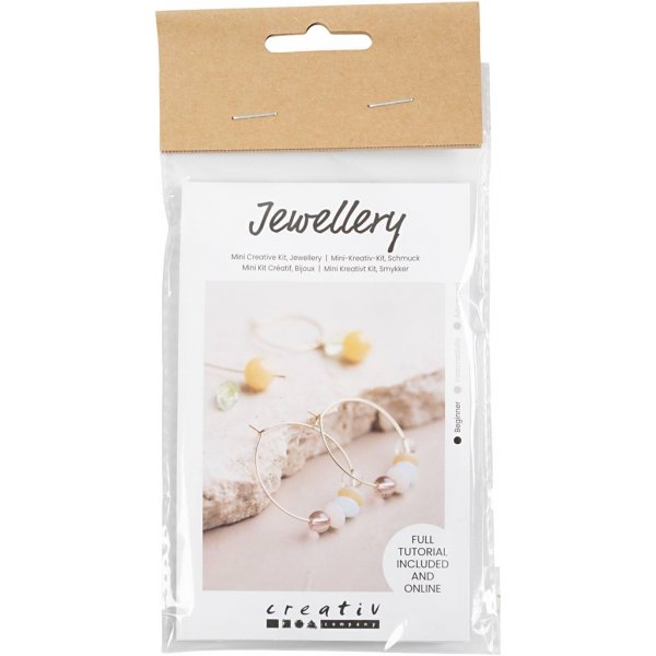 Mini-DIY-Schmuckset - Kreolen mit Perlen Mini-DIY-Schmuckset - Kreolen mit Perlen