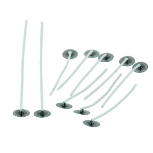 Flachdocht, gewachst, 3 x 10 / 8 cm - 10er-Packung mit Halter Flachdocht, gewachst, 3 x 10 / 8 cm - 10er-Packung mit Halter