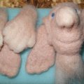Kundenbild Filzwolle - Pfirsich 50 g reine Lammwolle