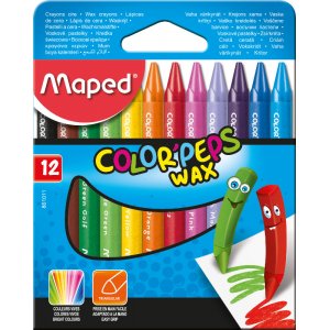 Kreidepinsel - Maped - Color'Peps 12 Wachsmalstifte Kreidepinsel - Maped - Color'Peps 12 Wachsmalstifte