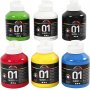 Schulfarbe - Acryl - Grundfarben - glnzend - 6 x 500 ml