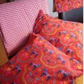 Kundenbild Baumwollstoff Gingham Kleine Quadrate - Rot-Weiß - 140 cm