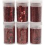 Glitzer und Pailletten - Rot - 6 x 5 g