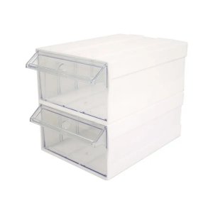 2er-Pack baubare Aufbewahrungsboxen - Transparent 2er-Pack baubare Aufbewahrungsboxen - Transparent