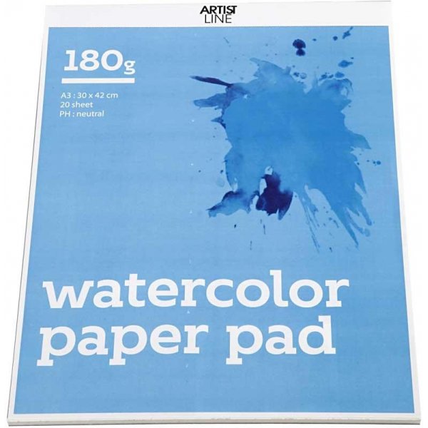 Aquarellblock - weiß - A3 - 180 g - 20 Blatt Aquarellblock - weiß - A3 - 180 g - 20 Blatt