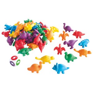 Farbsortierte Dinosaurier, 14 cm Ø 10 cm - 60 Stück Farbsortierte Dinosaurier, 14 cm Ø 10 cm - 60 Stück