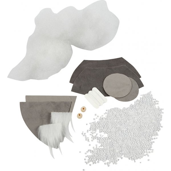 Mini-DIY-Kit - grau - skandinavischer Weihnachtsmann Mini-DIY-Kit - grau - skandinavischer Weihnachtsmann