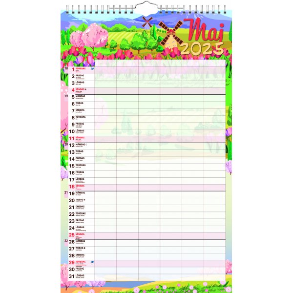 Familienkalender - 6 Spalten - 18 Monate Familienkalender - 6 Spalten - 18 Monate