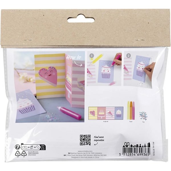 Mini DIY Kit Dekoration, Pastellgelb, Pastelllila, Pastellrosa, Kuchen Mini DIY Kit Dekoration, Pastellgelb, Pastelllila, Pastellrosa, Kuchen