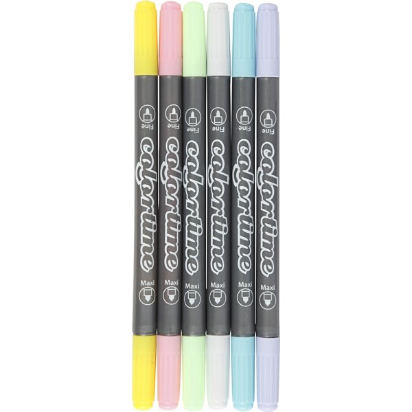 Colortime Doppelmarker - Pastellfarben - 6 Stk Colortime Doppelmarker - Pastellfarben - 6 Stk