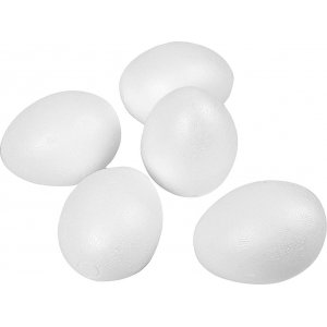 Styropor-Eier - weiß - H8 cm - 50 Stk Styropor-Eier - weiß - H8 cm - 50 Stk