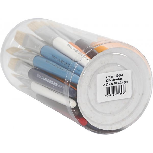 Kinderpinsel - flach - 30 Stk Kinderpinsel - flach - 30 Stk