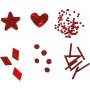 Glitzer und Pailletten - Rot - 6 x 5 g