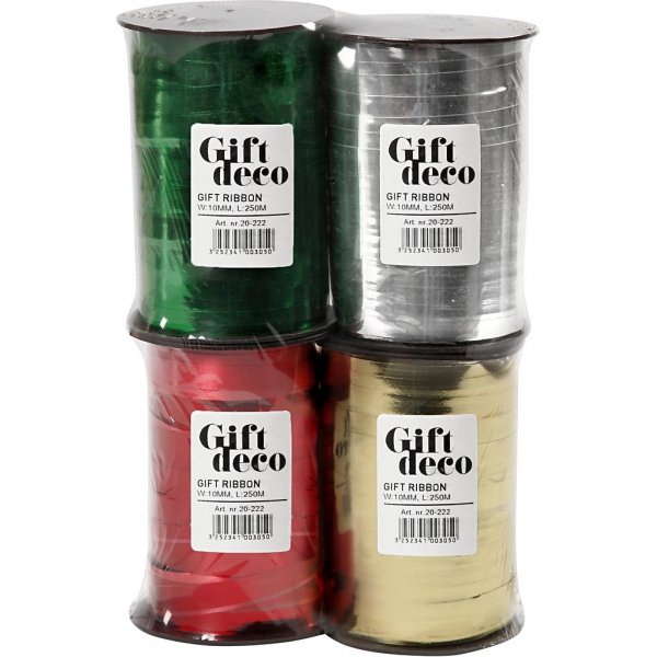 Geschenkkordel - glänzend - 4 x 250 m Geschenkkordel - glänzend - 4 x 250 m