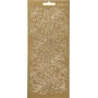 Aufkleber - Gold - Stechpalme - 10 x 23 cm