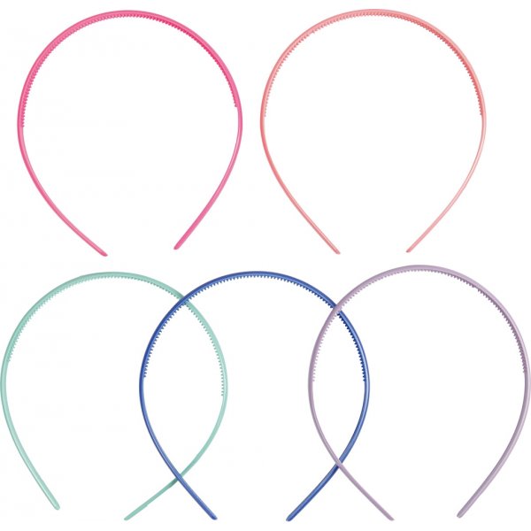 Diadem - 8 mm - gemischte Farben - 5 Stk Diadem - 8 mm - gemischte Farben - 5 Stk