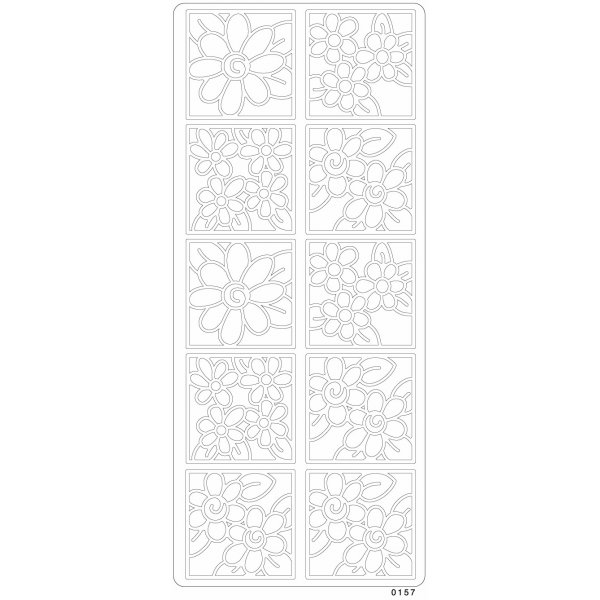 Abziehbilder - Blumen/Karos Abziehbilder - Blumen/Karos