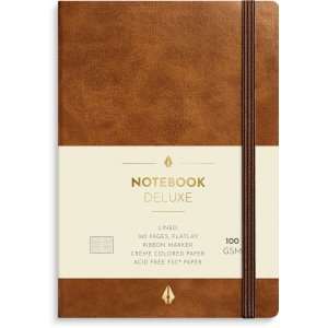 Notizbuch Deluxe A6, braun liniert Notizbuch Deluxe A6, braun liniert