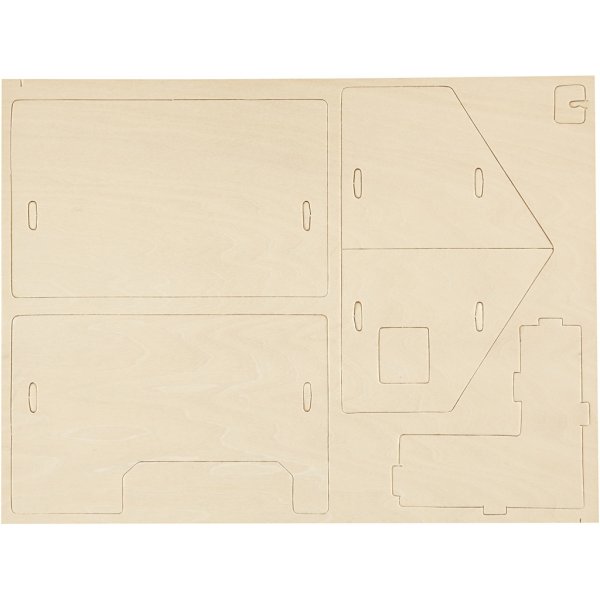 3D-Konstruktionsfigur - Haus mit Veranda 3D-Konstruktionsfigur - Haus mit Veranda