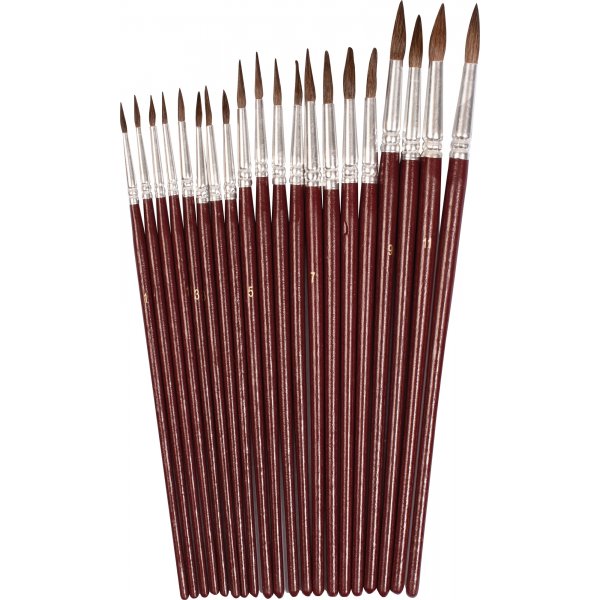Aquarellpinsel-Set - 6 Gren - 20-tlg