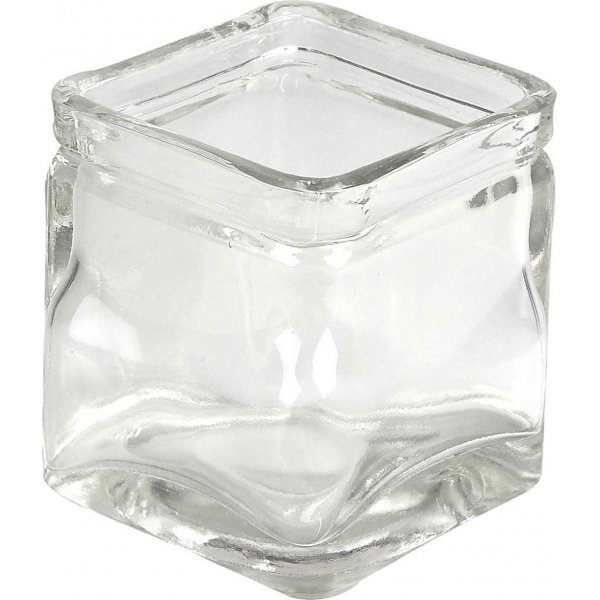 Quadratische Teelichthalter - 5,5 x 5,5 cm - 12 Stk