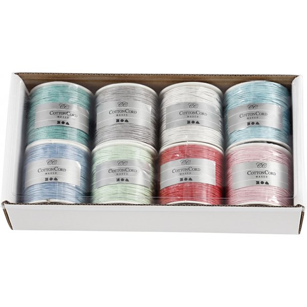 Baumwollschnur - gemischte leuchtende Farben - 8x40 m Baumwollschnur - gemischte leuchtende Farben - 8x40 m