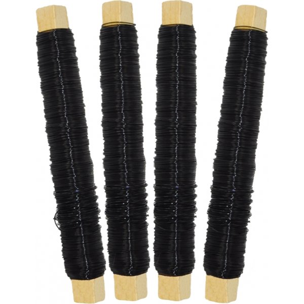 Metalldraht schwarz 4er-Pack