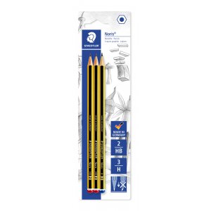 Noris Bleistifte mit Radiergummi und Spitzer - 3 Bleistifte Noris Bleistifte mit Radiergummi und Spitzer - 3 Bleistifte