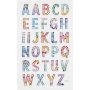 Diamantaufkleber - das Alphabet