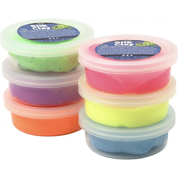 Silk Clay® - Neonfarben - 6 x 14 g Silk Clay® - Neonfarben - 6 x 14 g