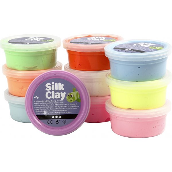 Silk Clay® - gemischte Farben - Basic 2 - 10 x 40 g Silk Clay® - gemischte Farben - Basic 2 - 10 x 40 g