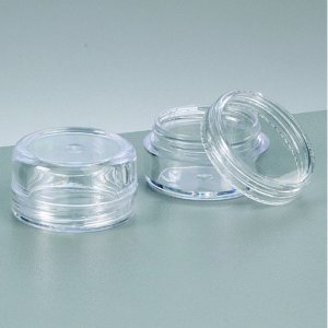 Kunststoffbehälter ø 3,0 cm x 1,7 cm - glasklar rund, Schraubverschluss Kunststoffbehälter ø 3,0 cm x 1,7 cm - glasklar rund, Schraubverschluss