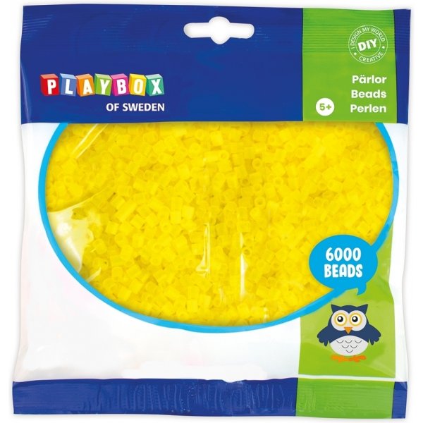 Rhrenperlen Transparent Gelb - 6000 Stk