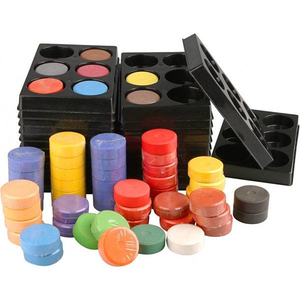 Aquarell - Paletten + lose Pucks - 44 cm - gemischte Farben Aquarell - Paletten + lose Pucks - 44 cm - gemischte Farben